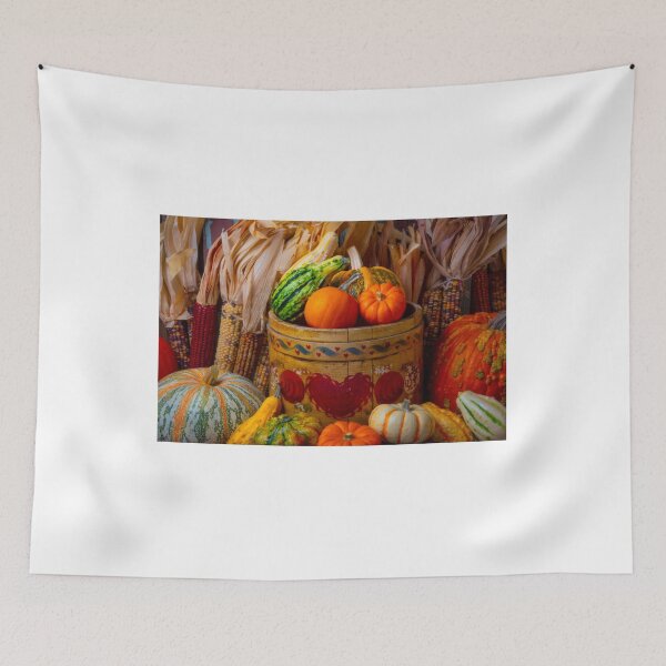 Item preview, Old Folk Art Bucket With Pumpkins designed and sold by Garry Gay.