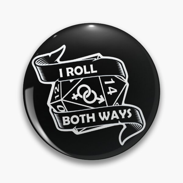 Item preview, d20 I roll both ways lgbtq designed and sold by TankandDPS.