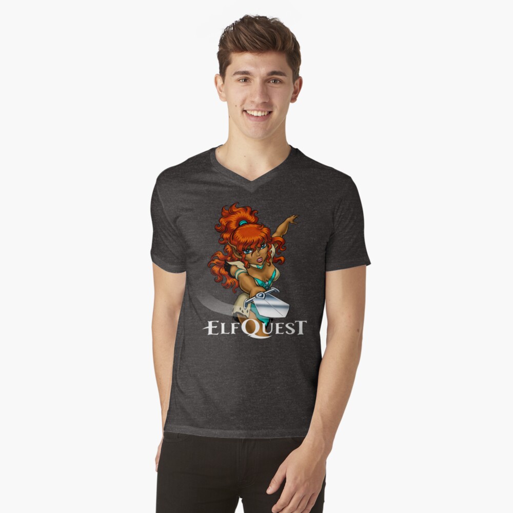 Item preview, V-Neck T-Shirt designed and sold by elfquest.