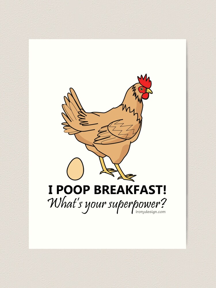 Chicken Poops Breakfast Funny Women's Boy Brief
