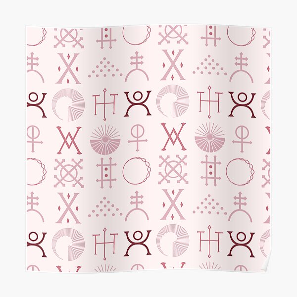 "Greta Van Fleet Symbols Pink Hue (AllOver Print)" Poster for Sale by buttercream Redbubble