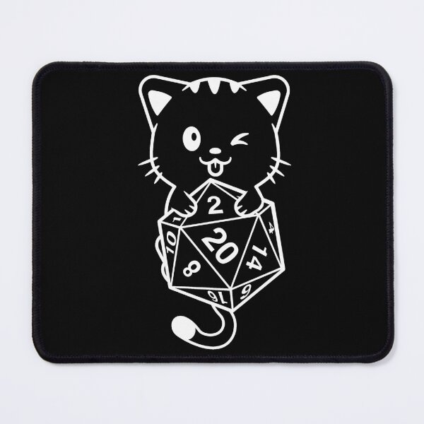 Item preview, Kitten holding a D20 designed and sold by TankandDPS.