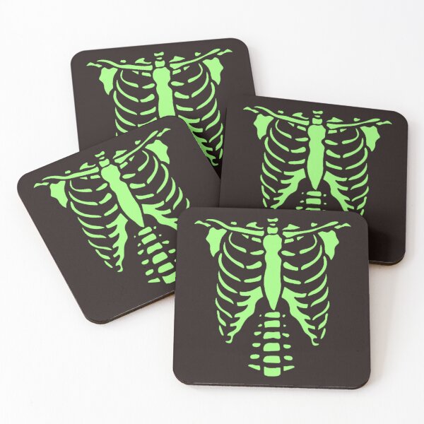 Artikelvorschau, Halloween Skeleton Bones Rib Cage_Adult X Ray&Costume Sleeve Print Rundhalspullover,Halloween Skeleton entworfen und verkauft von Sophistical.