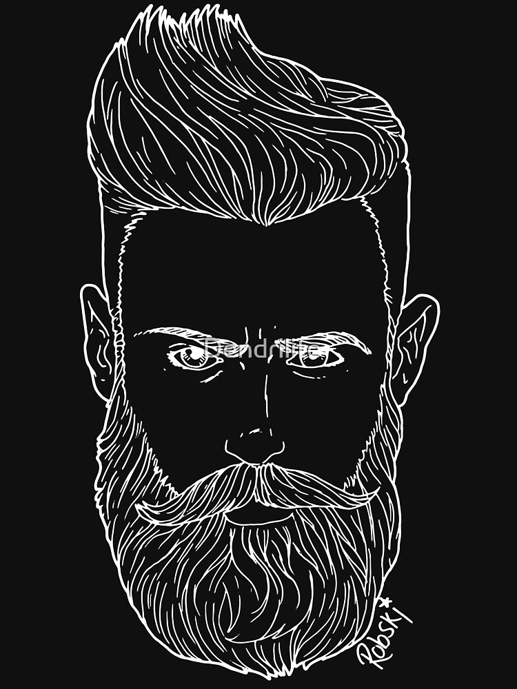 Handsome bearded bear hipster man by RobskiArt