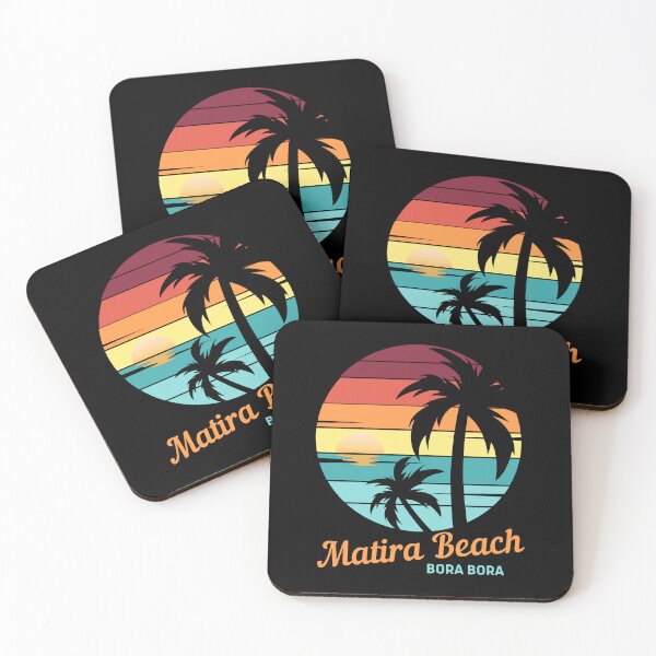 Item preview, Matira Beach -  Beach Of The Day, Vintage Bora Bora Sunset, Polynesian Sunrise, Ocean Waves,Tropical Vacation designed and sold by Sun Sand & Sea Art.