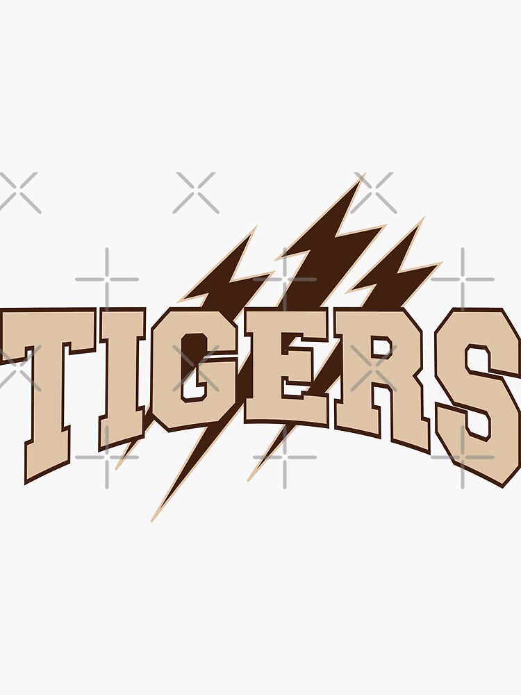 "Tigers Sports Style Academic Text Design" Sticker for Sale by