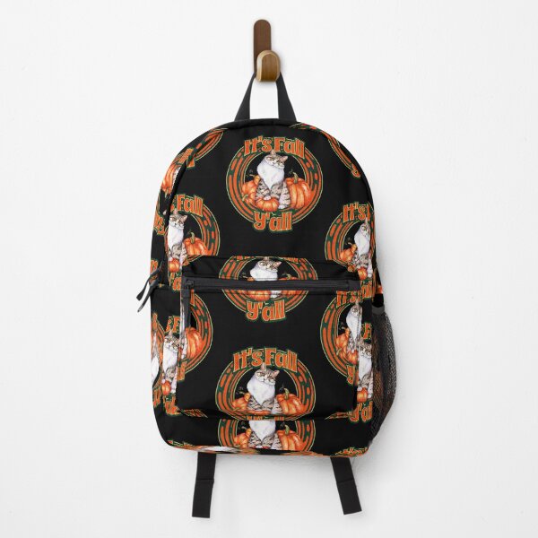 Item preview, It's Fall Y'all (Cat and Pumpkins) designed and sold by SimplyMe-Plus.