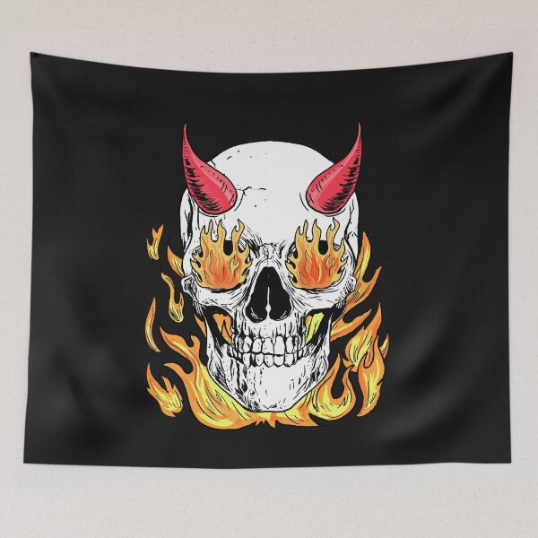 Item preview, FIERY SKULL HALLOWEEN  designed and sold by CoopClothing.