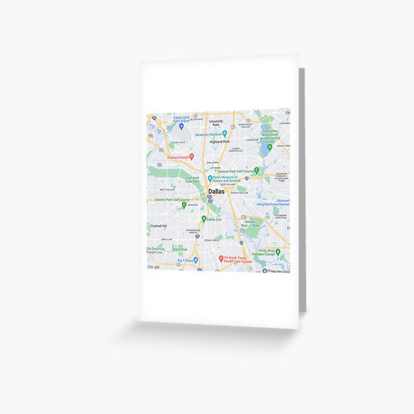 "Dallas, United States, Map Carthography" Greeting Card for Sale by