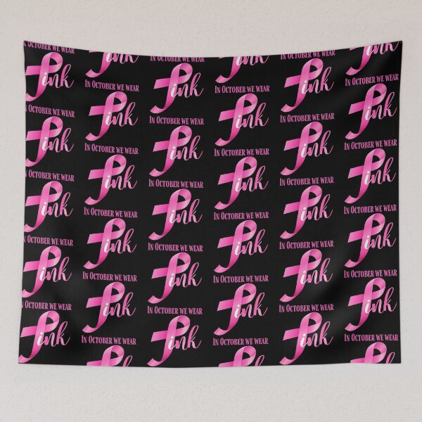 Item preview, October We Wear Pink Breast Cancer Awareness T-shirt designed and sold by Nerdygirlteez.