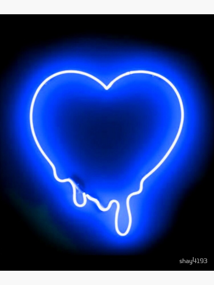 neon melting heart