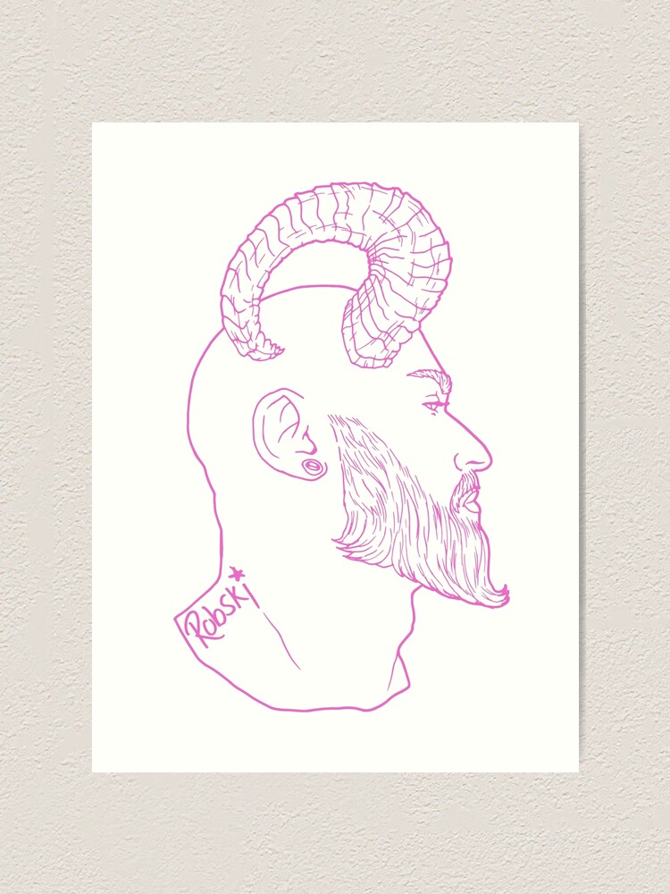 Alternate view of Who's afraid of the Pink Demon Art Print
