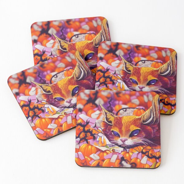 Item preview, Halloween Cat in Sea of Pumpkins designed and sold by Staibshine.