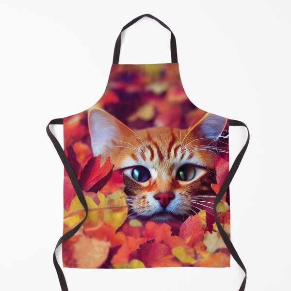 Item preview, Cut Cat in Colorful Leaves designed and sold by Staibshine.