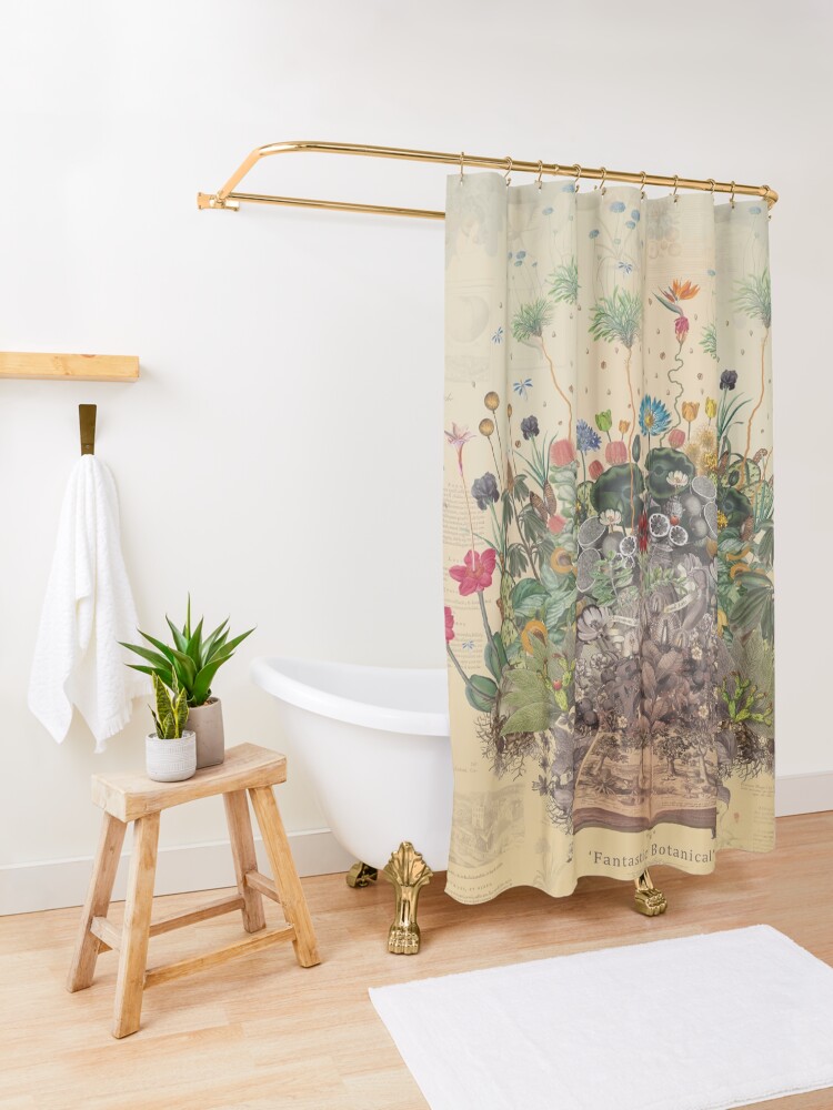 Alternate view of FANTASTIC BOTANICAL Shower Curtain