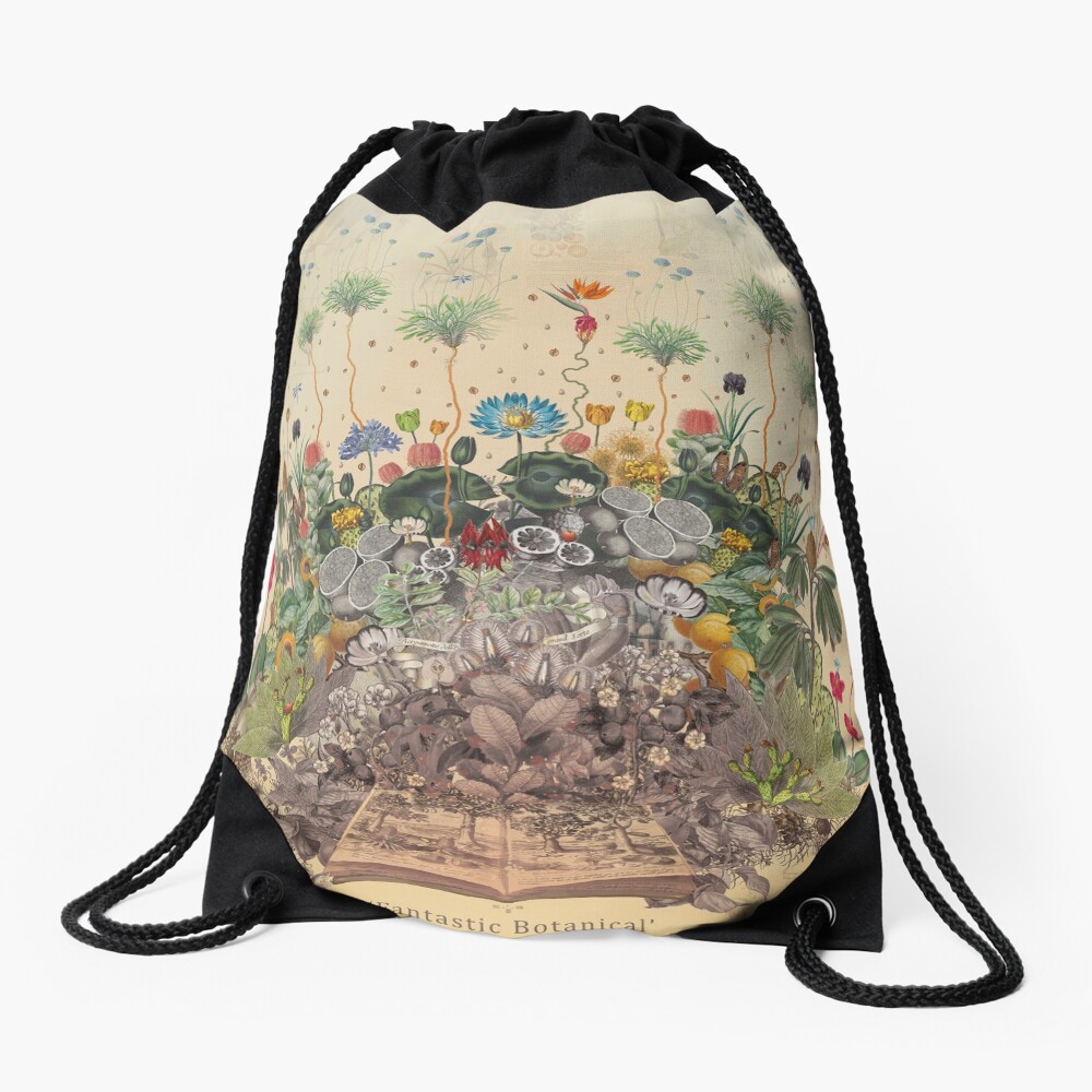 FANTASTIC BOTANICAL Drawstring Bag