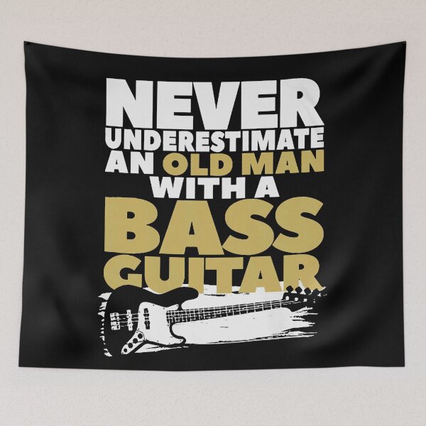 Item preview, Old man with a bass guitar designed and sold by CAMERON-gzl.
