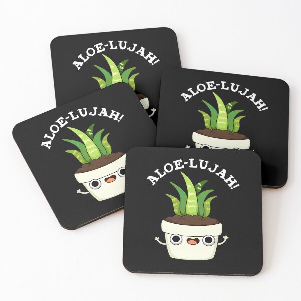 Item preview, Aloe-llujah Funny Aloe Vera Pun (Dark BG) designed and sold by punnybone.