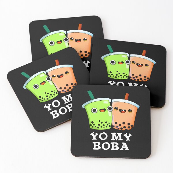 Item preview, Yo My Boba Funny Boba Tea Puns (Dark BG) designed and sold by punnybone.