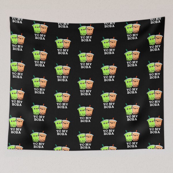 Item preview, Yo My Boba Funny Boba Tea Puns (Dark BG) designed and sold by punnybone.