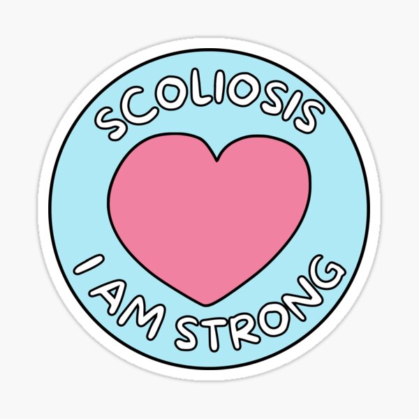 Item preview, Scoliosis I Am Strong Sticker designed and sold by hopescoliosis.