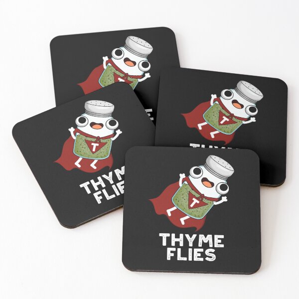 Item preview, Thyme Flies Funny Herb Puns (Dark BG) designed and sold by punnybone.