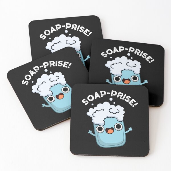 Item preview, Soap-prise Funny Soap Puns (Dark BG) designed and sold by punnybone.