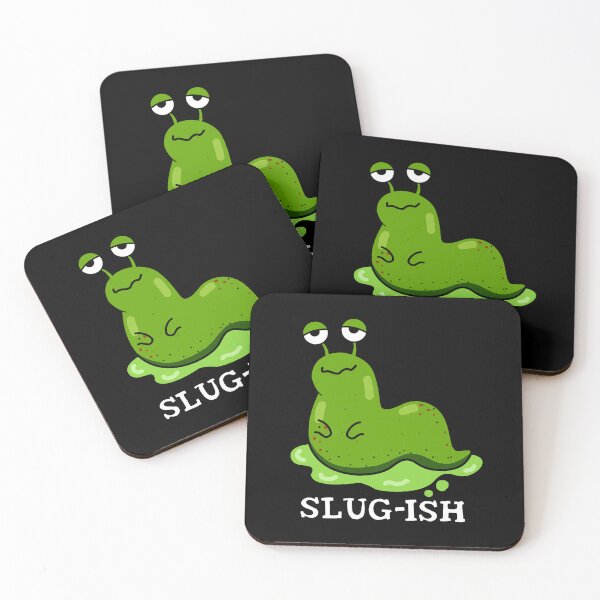 Item preview, Slug-ish Funny Sluggish Slug Puns (Dark BG) designed and sold by punnybone.