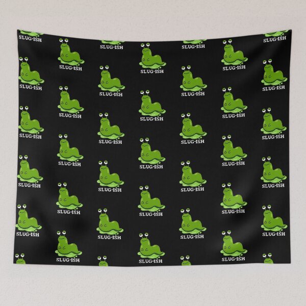 Item preview, Slug-ish Funny Sluggish Slug Puns (Dark BG) designed and sold by punnybone.