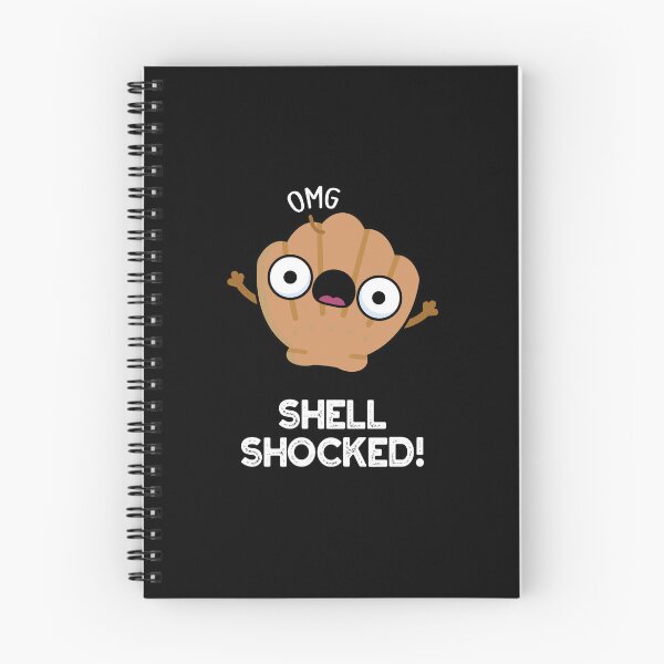 Item preview, Shell Shocked Funny Seashell Puns (Dark BG) designed and sold by punnybone.