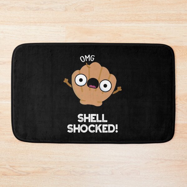 Item preview, Shell Shocked Funny Seashell Puns (Dark BG) designed and sold by punnybone.