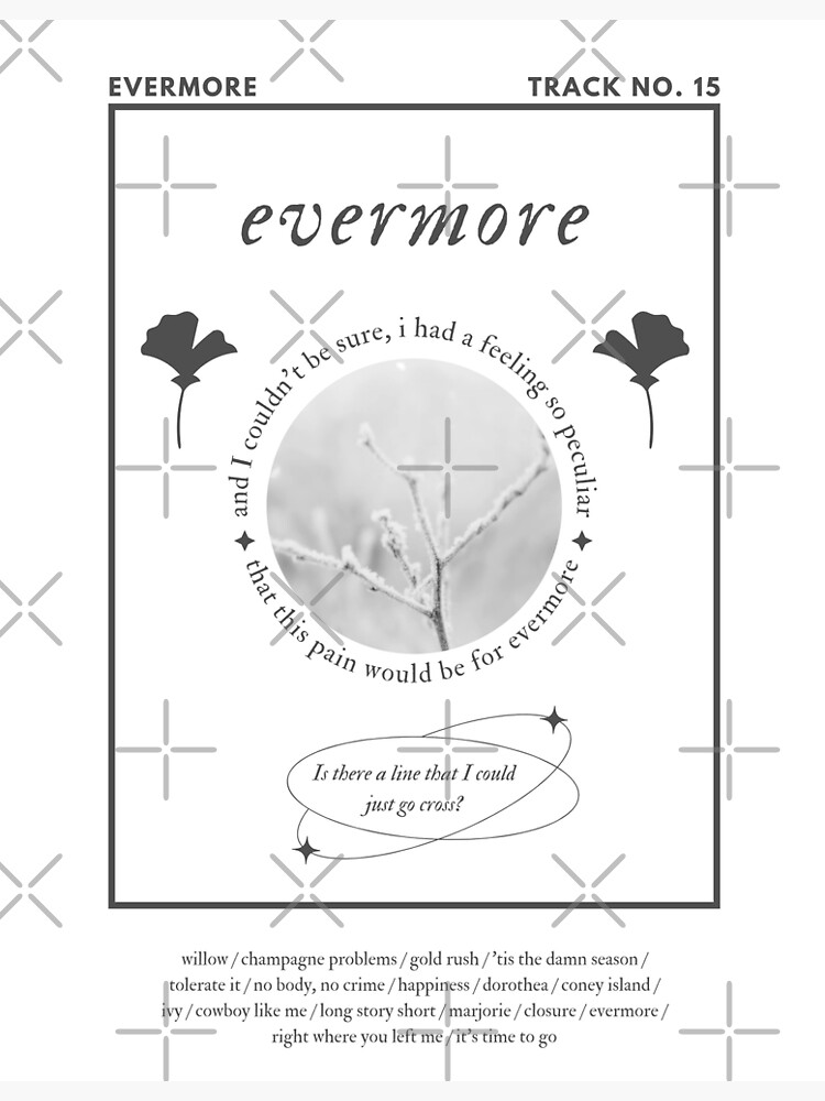 "Evermore Taylor Swift" Poster for Sale by deiachy Redbubble