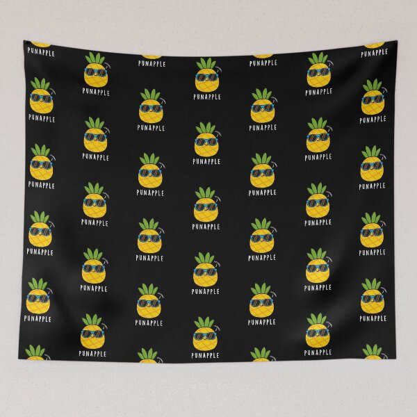 Item preview, Pun-apple Funny Fruit Pineapple Puns (Dark BG) designed and sold by punnybone.