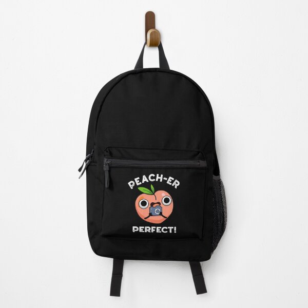 Item preview, Peach-er Perfect Funny Peach Pun (Dark BG) designed and sold by punnybone.