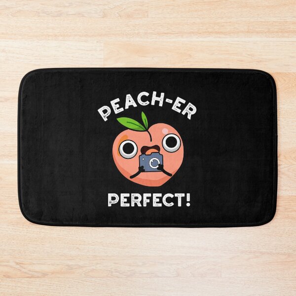Artikelvorschau, Peach-er Perfect Funny Peach Pun (Dark BG) entworfen und verkauft von punnybone.