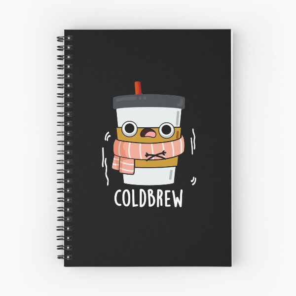 Item preview, Cold Brew Funny Freezing Coffee Pun (Dark BG) designed and sold by punnybone.