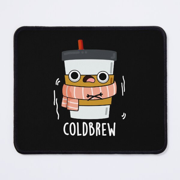 Item preview, Cold Brew Funny Freezing Coffee Pun (Dark BG) designed and sold by punnybone.