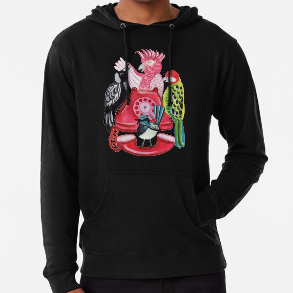 Four Calling Birds (12 Days of Christmas) - Pink Lightweight Hoodie