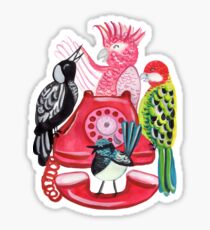Four Calling Birds (12 Days of Christmas) - Pink Sticker