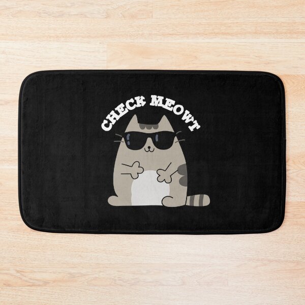 Item preview, Check Meowt Funny Cool Cat Puns (Dark BG) designed and sold by punnybone.