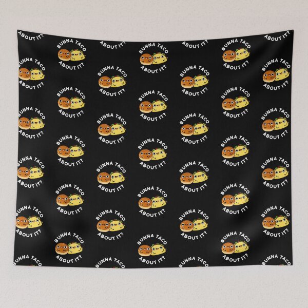 Item preview, Bunna Taco About It Funny Food Puns (Dark BG) designed and sold by punnybone.