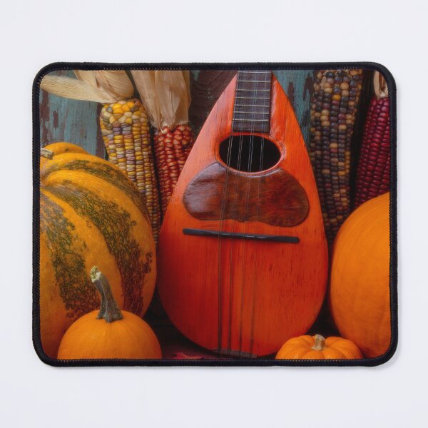 Item preview, Old Mandolin And Autumn Pumpkins designed and sold by Garry Gay.