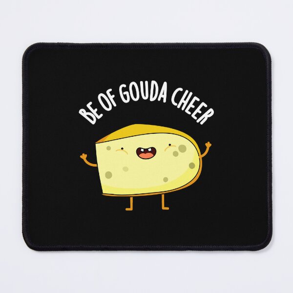 Item preview, Be Of Gouda Cheer Funny Cheese Puns (Dark BG) designed and sold by punnybone.