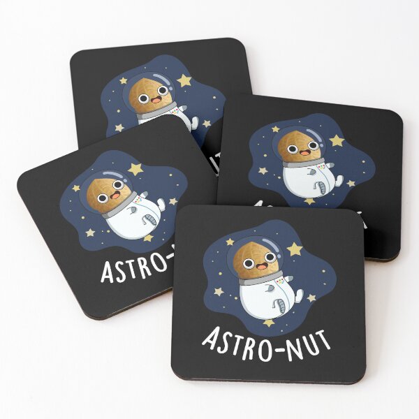 Item preview, Astro-nut Funny Nut Astronaut Puns (Dark BG) designed and sold by punnybone.