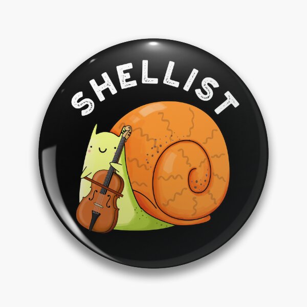 Item preview, Shellist Funny Snail Cello Puns (Dark BG) designed and sold by punnybone.