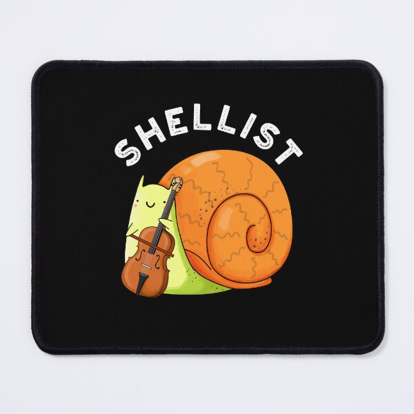 Item preview, Shellist Funny Snail Cello Puns (Dark BG) designed and sold by punnybone.