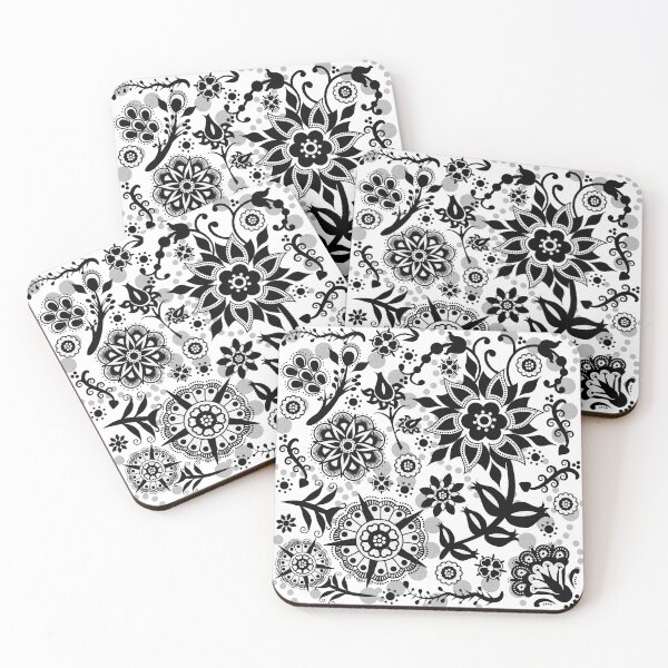 Item preview, Black & White Floral designed and sold by Kathleen Dupree.