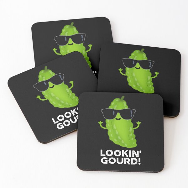 Item preview, Looking Gourd Funny Cool Veggie Pun (Dark BG) designed and sold by punnybone.