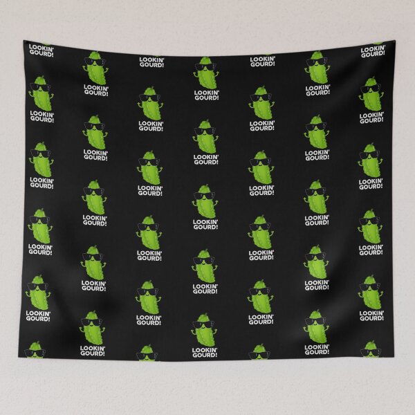 Item preview, Looking Gourd Funny Cool Veggie Pun (Dark BG) designed and sold by punnybone.