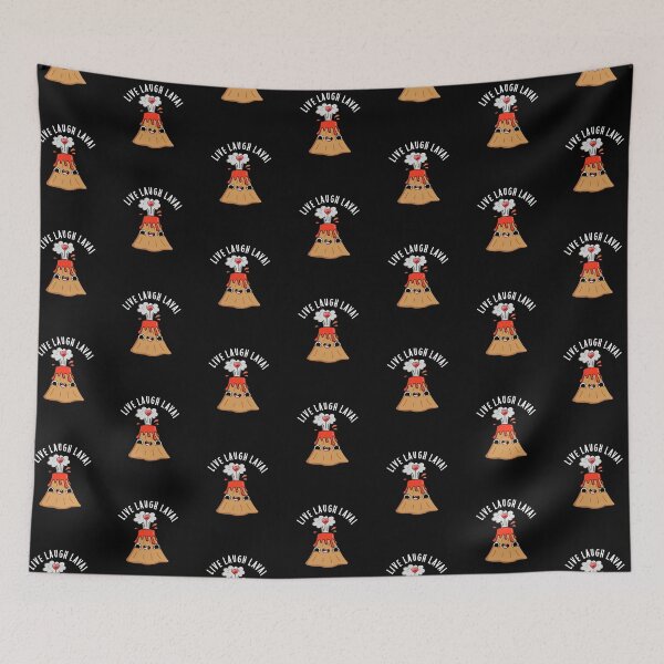 Item preview, Live Laugh Lava Funny Volcano Puns (Dark BG) designed and sold by punnybone.